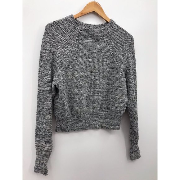 Free People Too Good Pullover Sweater Top Black Grey Small Flawed - Picture 2 of 7